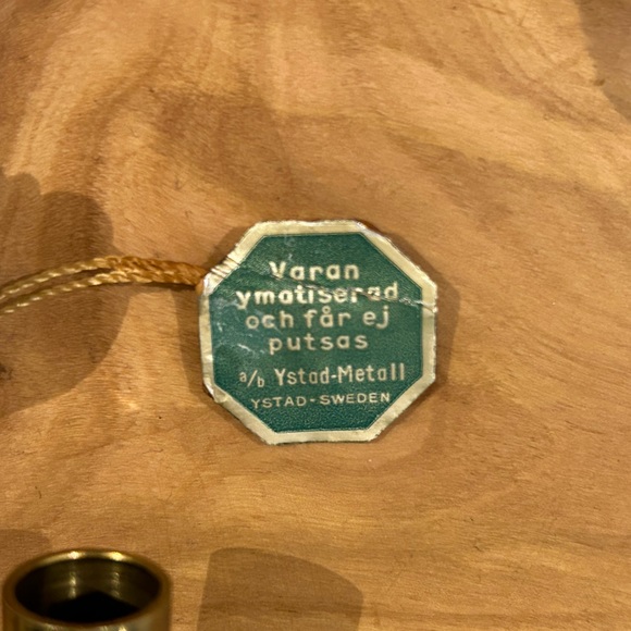 Brass and Glass Flowers Candleholder - Gunnar Ander Ystad Metall Schweden - Picture 6 of 6